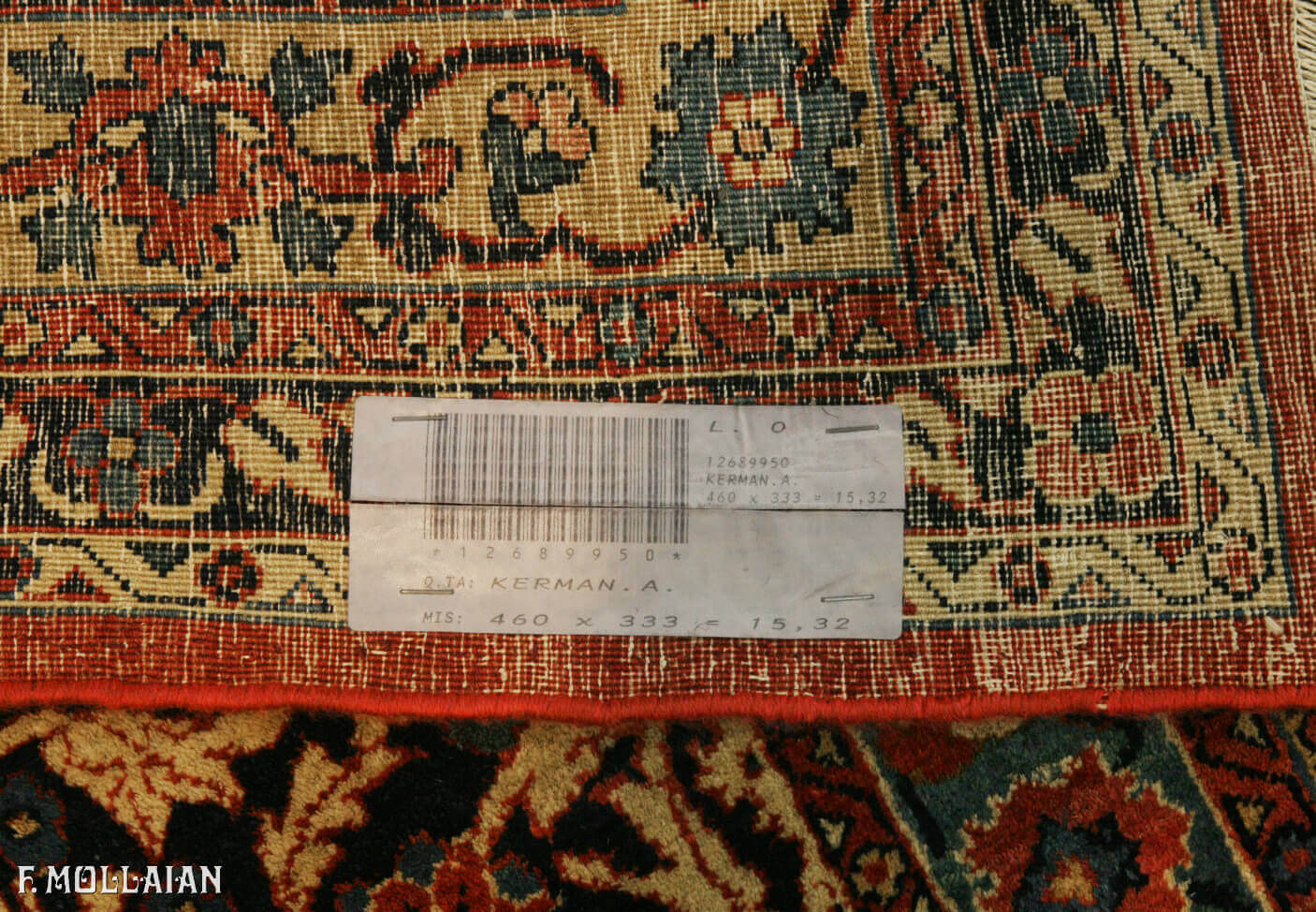 Tappeto Persiano Antico Kerman Firmato “OCM” n°:12689950
